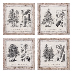 Conifer Wall Decor - Ast 4
