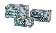 Cordelia Glass Mosaic Boxes - Set of 3