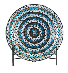 Cordelia Glass Mosaic Decorative Charger with Stand