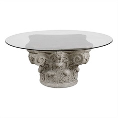 Corinthian Aged Stone Accent Table