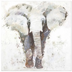 Curiosity Hand Painted Elephant Art