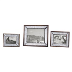 Daria Antique Mirror Photo Frames S/3