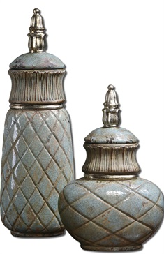 Deniz Sea Foam Ceramic Containers S/2