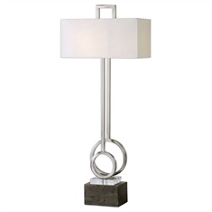 Deshka Brushed Nickel Table Lamp