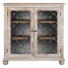 Earline Antique White Accent Cabinet