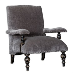 Eavan Gray Chenille Armchair