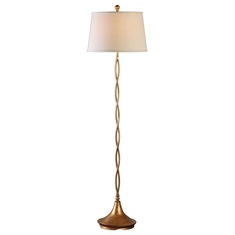 Elica Gold Twist Floor Lamp