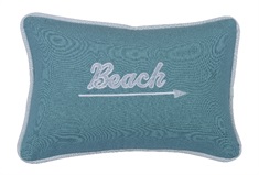 Embroidered "Beach" pillow