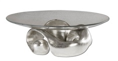 Entwined Silver Leaf & Glass Bowl