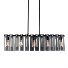Everly 5 Light Smoke Glass Island
