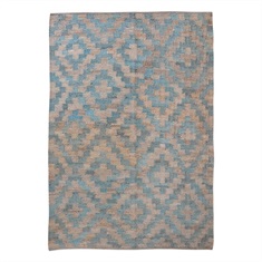 Falco Teal Birds Eye design Rug Swatch