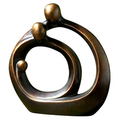 Family Circles Bronze Figurine
