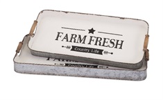 Farm Fresh Decorative Trays - Set of 2