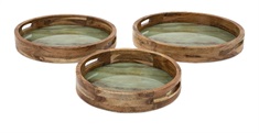 Faux Marble and Wood Decorative Trays - Set of 3