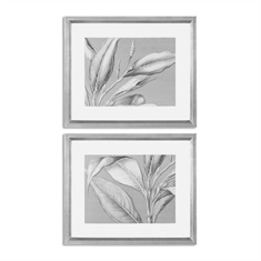 Floating Leaves Floral Art S/2