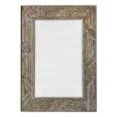 Fortuo Mahogany Wood Mirror
