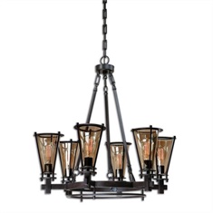 Frisco 6 Light Metal Chandelier
