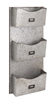 Galvanized Wall Hanging File Holder