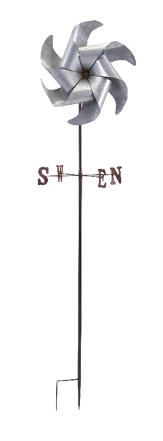 Galvanized Whirly Garden Stake