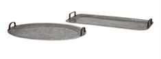 Garner Galvanized Decorative Trays - Set of 2