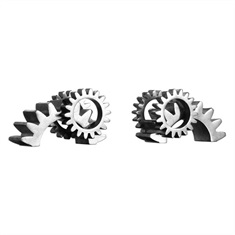 Gears Silver Bookends S/2