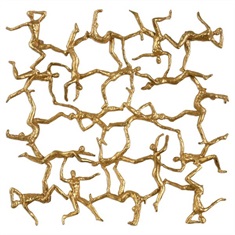 Golden Gymnasts Wall Art