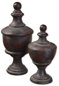 Gracelyn Antique Finials, Set/2
