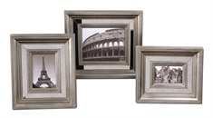 Hasana Antique Silver Photo Frame Set/3