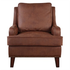 Henry Tanned Leather Arm Chair