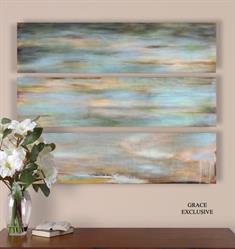Uttermost Horizon View Hand Painted Panel Set/3