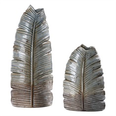 Invano Leaf Vases S/2