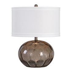 Jasperse Amber Glass Lamp