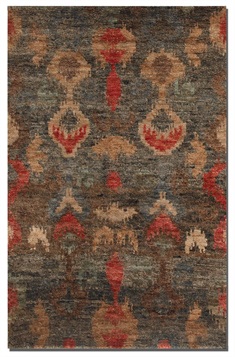 Java Ikat Hand Knotted Rug Swatch
