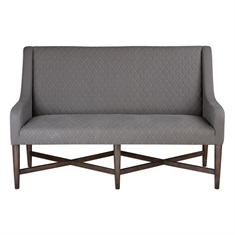 Kallen Gray Linen Bench