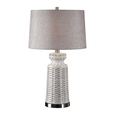 Kansa Distressed White Table Lamp