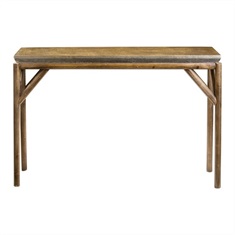 Kanti Metallic Champagne Console Table