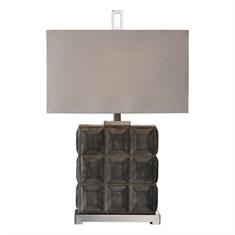Kastoria Rusty Bronze Block Lamp