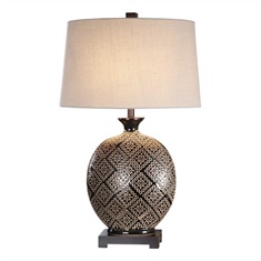 Kelda Gloss Black Glazed Lamp