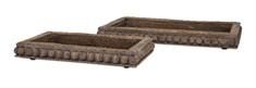 Kelly Wooden Decorative Trays - Set of 2