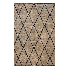 Larson Charcoal Diamon Design Rug Swatch
