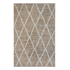Larson Ivory Diamond Design Rug Swatch