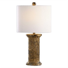 Latina Antiqued Gold Lamp