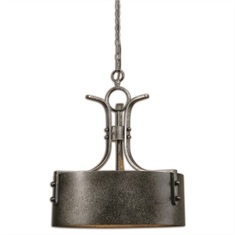 Leland 3 Light Metal Drum Pendant