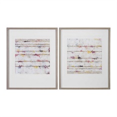 Lined Abstract Art S/2