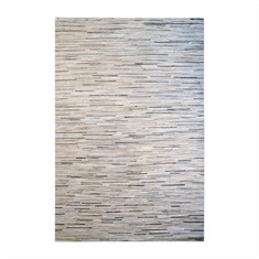 Livia Pearl Gray Striped Rug Swatch