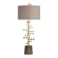 Lostine Antiqued Gold Lamp