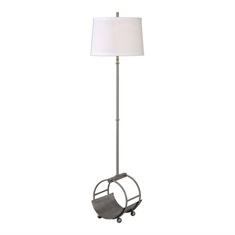 Loutre Brushed Nickel Floor Lamp