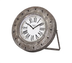 Mabrey Galvanized Desk Clock