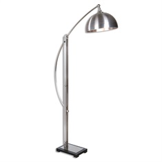 Malcolm Brushed Nickel Floor Lamp