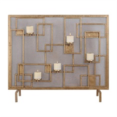 Mara Fireplace Screen Candleholder